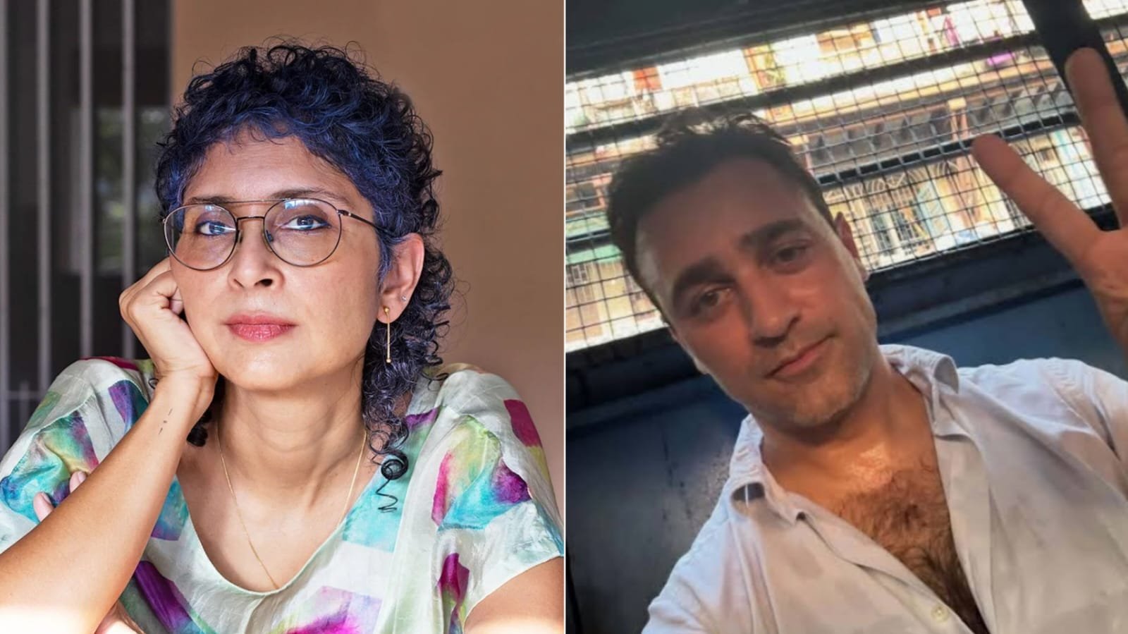 Split image featuring filmmaker Kiran Rao on the left and actor Imran Khan on the right, amid reports of the actor being asked to leave India by October 28.