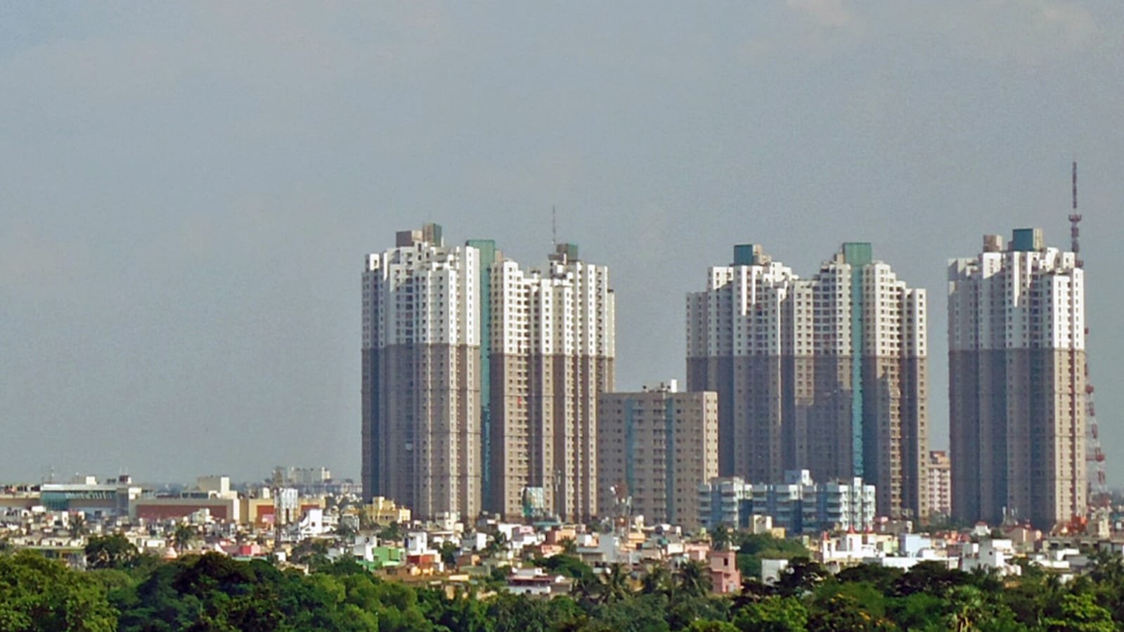 South City Towers Kolkata - high rise residential complex skyline view